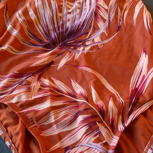SOLD | Orange Tropical One-piece Swimsuit - Picture 6 of 7